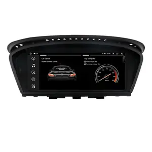 IPS Radio Dvd Mobil Android 10, Pemutar Multimedia untuk BMW 5 Seri E60 E61 E63 E64 E90 E91 E92 Kingston CIC GPS Navigasi E60 E90