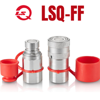 Coupleur hydraulique à connexion rapide à face plate LSQ Hydraulics pour mini-chargeur, raccord rapide LSQ-FF-04 1/2NPT
