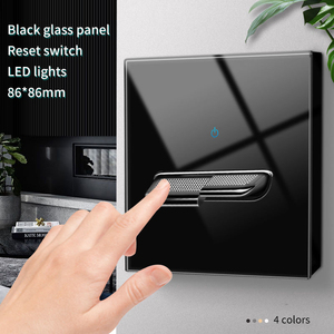 Kính Bảng điều chỉnh tường chuyển đổi ổ cắm kết hợp retro phong cách LED nút chuyển đổi đa chức năng 3-lỗ ổ cắm 1gang anh ổ cắm 110-250V - Product Image 2