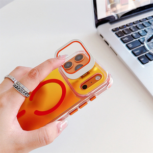 เคสแม่เหล็ก Chameleon สีสันสดใส พร้อมฝาครอบเลนส์กระจก สำหรับ iPhone 18 17 16 15 14 13 12 11 Pro Max ป้องกันการตกกระแทก - Product Image 5