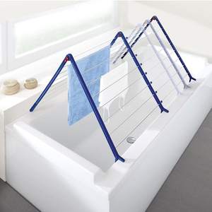 Séchoir <span class=keywords><strong>à</strong></span> <span class=keywords><strong>linge</strong></span> pliable pour salle de bain, séchoir <span class=keywords><strong>à</strong></span> <span class=keywords><strong>linge</strong></span> léger pour usage intérieur, porte-serviettes sur la <span class=keywords><strong>baignoire</strong></span> - Product Image 6