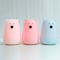 Lampe LED portable en silicone personnalisable et rechargeable pour chambre d'enfant, petite, mignonne, à intensité variable, avec contrôle tactile USB