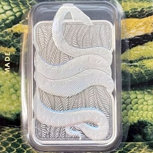 Anaconda vert Bar PET Coin Blister Card Natures Grip Suisse 1 Oz .9999 Fine Silver Coin Dalle Blister Packaging - Product Image 5