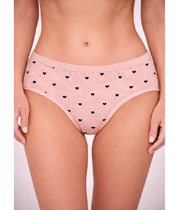 Braguitas de Cintura Media para Mujer, con Estampado de Corazón de Durazno, Cintura Elástica Exterior, Suaves, Elásticas, Cómodas y Transpirables - Product Image 1
