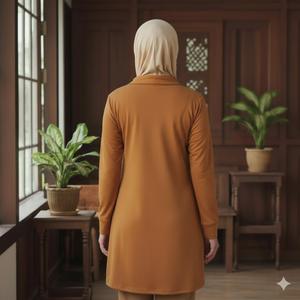 เสื้อฮู้ดกีฬาแบบสบายๆ สำหรับผู้หญิงมุสลิม ผลิตโดยโรงงาน (OEM) ระบายอากาศได้ดี ผ้าถัก ขายส่ง ราคาต่อหน่วย ปิดมิดชิด คุณภาพคงที่ - Product Image 3