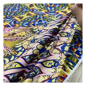 New Fuji Tex Factory Sells Directly Digital Print 100% Polyester Fabric Satin Dress
