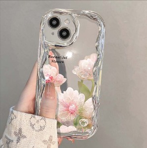 Pha Lê Hoa Gương Bạc Mạ Điện Sóng Cạnh TPU Điện Thoại Bìa Trường Hợp Đối Với <span class=keywords><strong>iPhone</strong></span> <span class=keywords><strong>6</strong></span> 7 8 X XR XS 11 12 13 14 15 16 Pro Max - Product Image 6