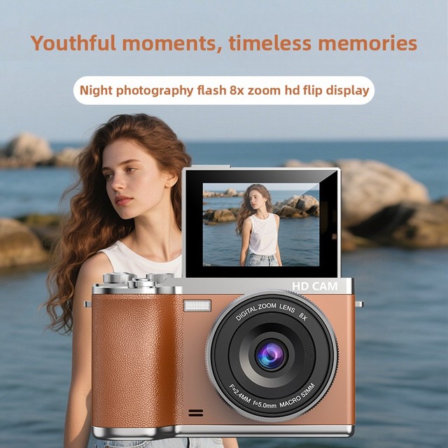HD Flip Screen Mirrorless Digital Camera Entry-level Retro Student Campus Camera