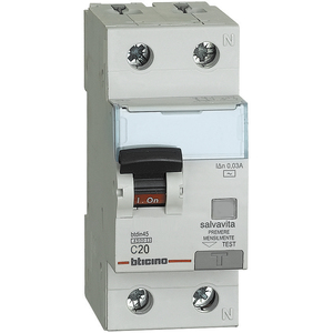 Disjoncteur différentiel Bticino C20 1P+N 4,5 kA 230 V CA - Product Image 1