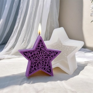 Molde de silicona al por mayor para velas de luna y estrella, molde de silicona para el Ramadán, molde para velas aromáticas, aromaterapia, yeso, jabón, resina - Product Image 2