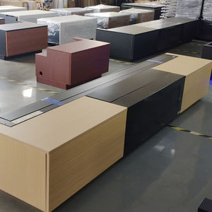 100/120 אינץ 'אולטרה-לזרוק מנוע קצר קומה ממונעת עולה מסך הקרנה + בית קולנוע ביתי ארון מקרן לייזר - Product Image 5