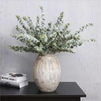 Feuilles d'eucalyptus artificielles de haute qualité, branche de feuilles d'argent, plantes vertes au toucher réel pour la décoration de mariage, de la maison, de Pâques, de la table