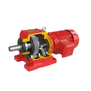 Precision electric AC gear motor 3 stage single Reduction Motor Textile Industry speed helical transmission reduction gearbox