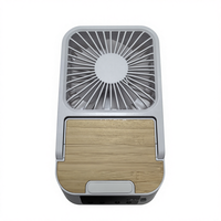 Ventilateur de bureau USB rechargeable, ventilateur de refroidissement d'air en plastique pliable, trois vitesses de vent, alimenté par batterie, installation sur table, fonctionnement en anglais