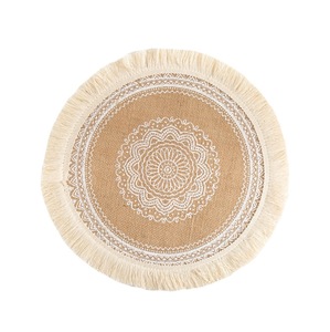 Manteles Individuales Nórdicos Tejidos, Manteles Decorativos Retro de Algodón y Lino para Restaurante, Manteles para Platos, Manteles Individuales Redondos de Yute - Product Image 5