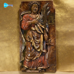 Pannello Scultura in Bronzo Personalizzato Grande con Rilievo di Figure Religiose Angelo Santo Biblico - Product Image 6