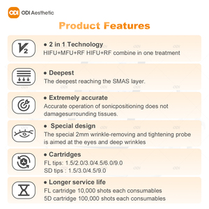 Machine professionnelle de raffermissement de la peau à double poignée, pour lifting du visage SMAS profond, élimination des graisses, élimination des rides, remodelage du corps - Product Image 6