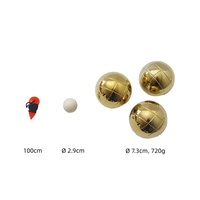 Ensemble de pétanque ZQURE Gold avec 3 boules et sac transparent pour les sports et divertissements en plein air