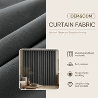 Tissu de rideau ColorTex OEM ODM en polyester recyclé triple tissage uni teint, surface mate, occultant à 80 %, économie d'énergie, pour salle d'étude