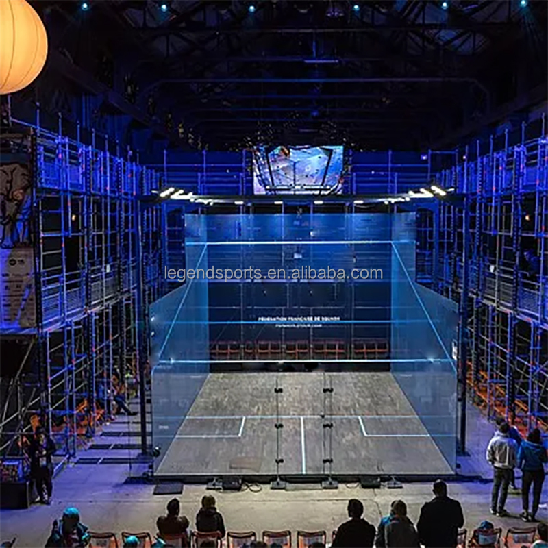 Squash Court Construction Sport Equipment Customized Indoor Portable Squash Court With Sport Flooring Wood Floor for Sales