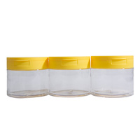 Nouveau luxe 250g vide emballage cosmétique conteneur crème pour le visage bouteille PET large bouche pot en plastique avec couvercles