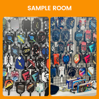Busa inti karbon Edgeless lebar tubuh J2k Pro serat Mini Gen3 Pickleball thermoform dayung untuk anak-anak
