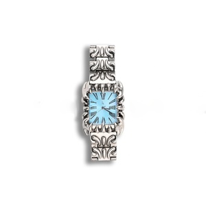 Montre gothique unique en acier inoxydable, design personnalisé, verre saphir, mouvement à quartz japonais, montre carrée géométrique Y2K - Product Image 2