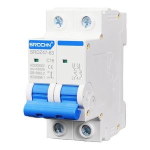 SRDZ47-63Z SROCHN 16A 2-полюсный AC230V/400V Миниатюрный автоматический выключатель (MCB), медный материал, 6kA, с сертификатом CE - Product Image 3