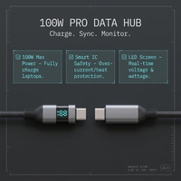 Cable Tipo-C TKT en Oferta, Cable de Sincronización de Datos USB-C con Pantalla LED Inteligente Mejorada, Cargador PD de Alta Velocidad de 100 W para iPad y Android