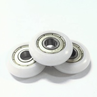 Rueda de rodillo de polea de plástico Circular con rodamiento de bolas de acero cromado 626ZZ con revestimiento de POM de 6x34x10mm para impresora 3D de puerta de ventana