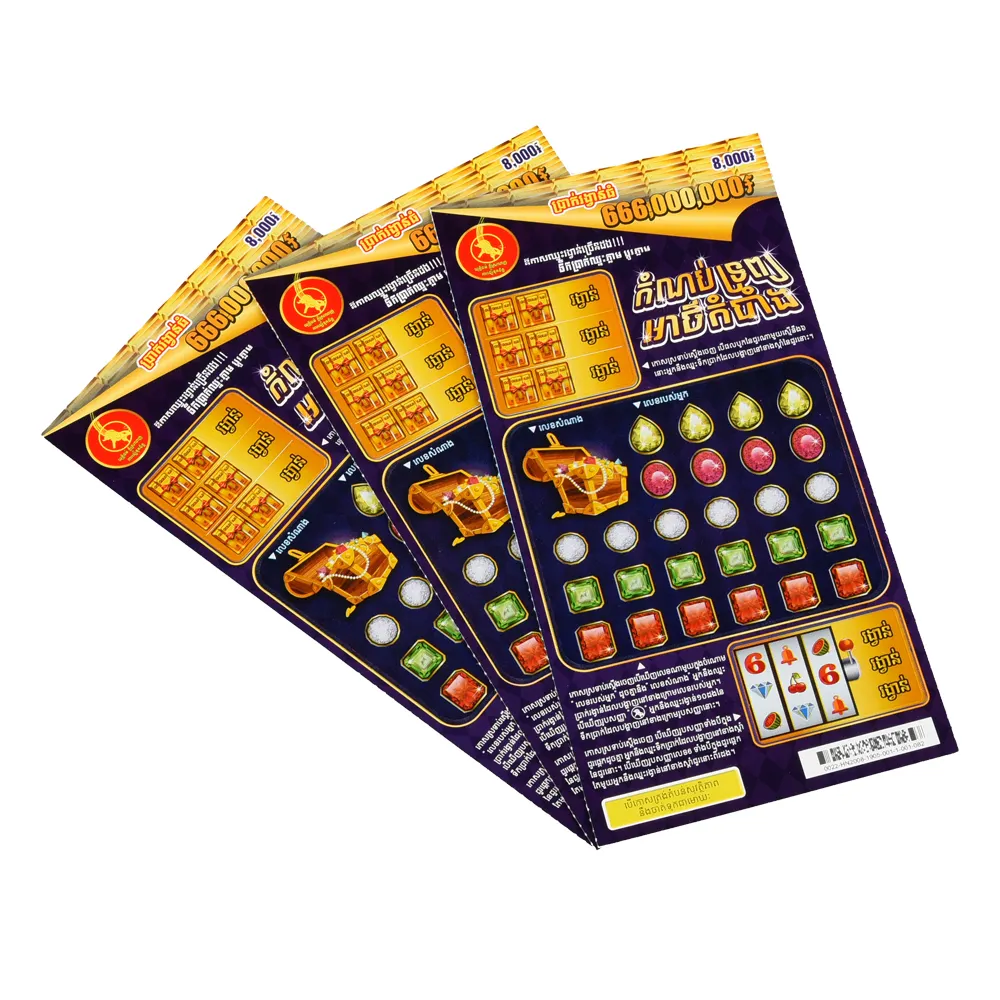 Low price Printing Scratch Off Cards Gamble Tickets Scratch Off Lottery Ticket win cards Jackpot