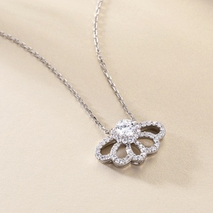Collar de Plata de Ley S925 con Colgante de Corazón y Circonitas Brillantes para Mujer, Cadena con Baño de Rodio, Regalo para Aniversario o Boda - Product Image 5