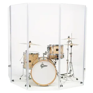 Acrylic Drum Shield Drum Screen Panels 5 Section Drum Shield with Flexible Hinges