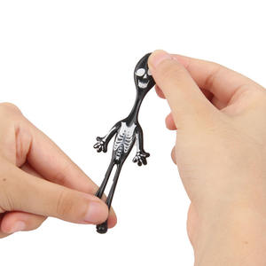 High Quality Novelty TPR Halloween Skeleton Black Doll Soft Slow Rebound Stretch <b>Squeeze</b> Stress Relief Squishy Toys for Kids - Product Image 4