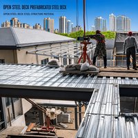 Plancher de chantier industriel |   Tôle de couverture en acier galvanisé à profil ouvert YX76 305 915 pour la construction de bâtiments industriels à plusieurs étages