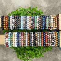 Bestseller Natürliches 8mm Rundes Perlenarmband Heilendes Edelstein-Yoga-Armband Verstellbares Armband aus Verschiedenen Materialien Kristall für Frauen Geschenke