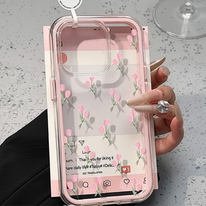 3 trong 1 kẹo màu Tulip trường hợp điện thoại cho Iphone 17 Pro Max 16 13 11 15 14 12 Pro Max 17 không khí mềm TPU trong suốt funda Bìa - Product Image 4