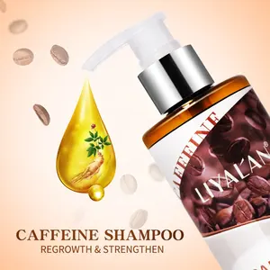 Оптовая продажа OEM/ODM, частная марка кофеина, шампунь для волос с натуральным эфирным маслом для защиты от выпадения волос