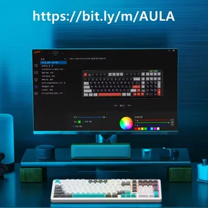لوحة مفاتيح ميكانيكية لاسلكية AULA-LINGBAO K98 بتقنية البلوتوث مع إضاءة RGB، أزرار PBT مخصصة بحروف كورية، قابلة للتبديل السريع، مفاتيح LEOBOG، تصميم 90%، توصيل USB للمكتب - Product Image 3