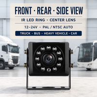 Caméra de vision nocturne pour véhicule avec LED IR, étanche IP68, 12-24V, vue à 120-170 degrés pour camion, bus, véhicule, utilisation avant/arrière pour le stationnement