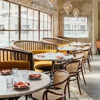 Mobilier commercial pas cher carré Fast Food Shop Mobilier de cuisine Table de restaurant en marbre PLUS DESIGN
