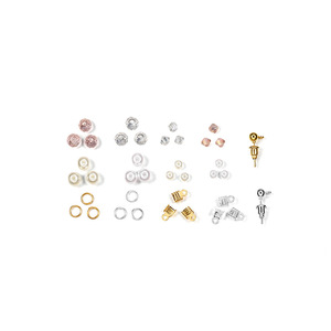Diy Jewelry Making Kit Crystal Pearl <b>Beads</b> Connectors Clips Earring Components Mixed Shapes Plated Findings For Crafting - Product Image 5