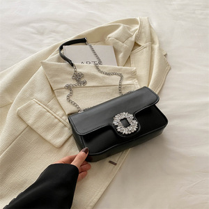 Nueva moda diamante cuadrado señoras bolso 2024 Simple Casual cadena mensajero bolsos de hombro para mujeres Sac - Product Image 2