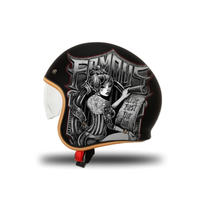 Casque demi-face certifié ECE à visière unique, logo personnalisé, matériau ABS, nouveau design, fermeture rapide, accessoires moto