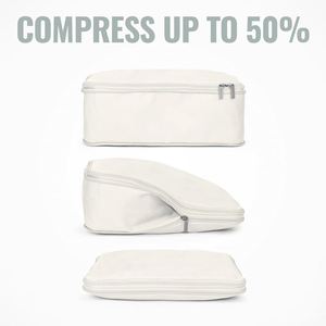Juego de 6 Cubos de Compresión Oxford para Empacar, con Cierre de Cremallera y Diseño con Estampado de Personajes, para Ropa, Zapatos y Equipaje - Product Image 6