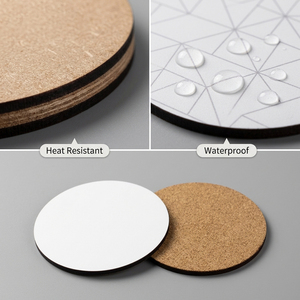 Posavasos de Bar Antiadherentes, No se Levantan los Vasos, Entrega Rápida, Posavasos de MDF en Blanco para Sublimación con Forma de Corazón - Product Image 6