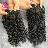 Extensions de cheveux brésiliens Remy Kinky Straight, directement de l'usine, pour tressage au crochet pré-bouclé sans nœuds, couleurs plus foncées uniquement