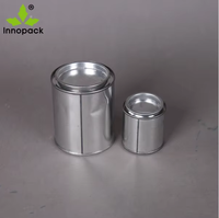 Boîte en étain ronde vide de haute qualité de 250 ml, fabriquée en Chine, avec couvercle à levier, boîte en étain pour eau de 8 oz, boîte en étain pour huile, boîte en étain métallique
