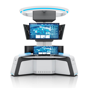 Console de commande intelligente Light Ring, système d'affichage multi-écrans réglable en hauteur, contrôle intégré WB-ZKD-08, ergonomique et modulaire - Product Image 5