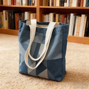 Bolsas de Lona con Logotipo Personalizado de Alta Calidad, Bolso de Mano para Estudiantes, Bolsa de Almacenamiento Gigante para Compras o la Escuela - Product Image 1
